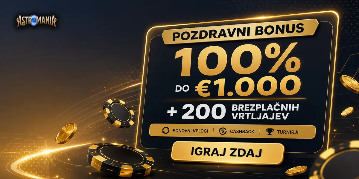 Ponudba pozdravnega bonusa Astromania Casino