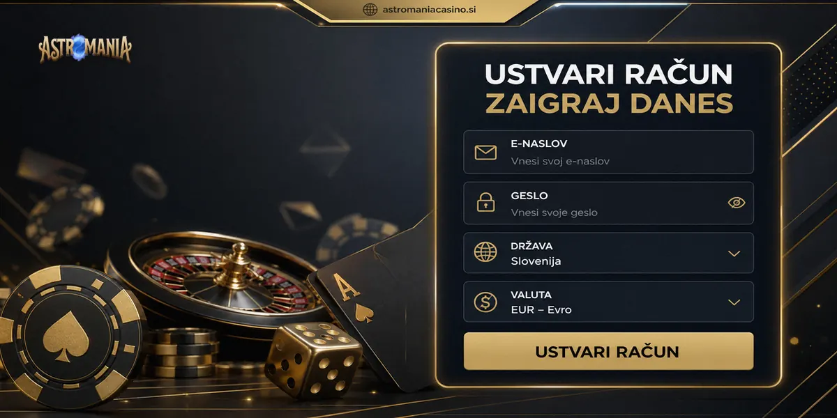 Ustvarite svoj račun Astromania Casino
