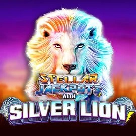 Try Stellar Jackpots with Silver Lion slot by Lightning Box Game on astromaniacasino.si – logo image